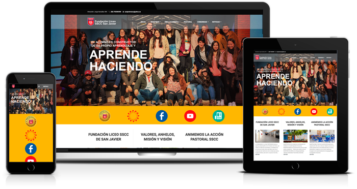 Proyecto de página web, Liceo SSCC San Javier, especializado para colegios